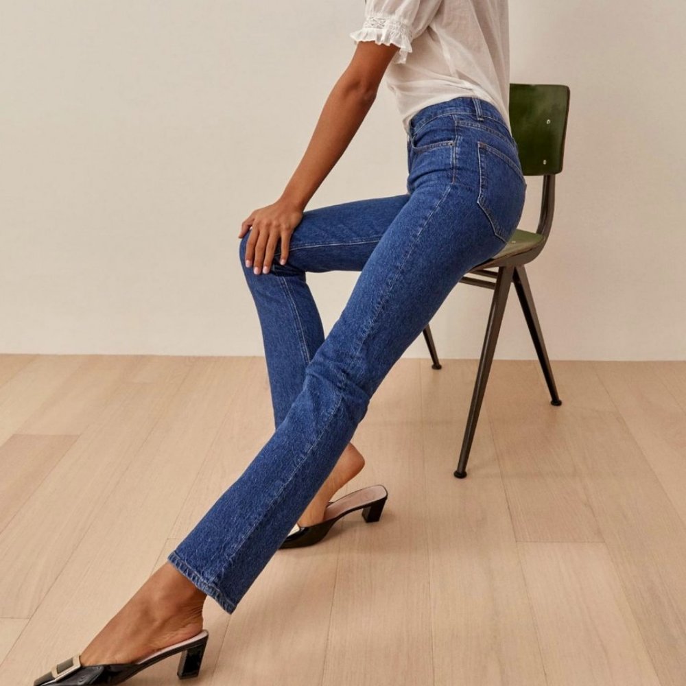 Reformation Liza High Rise Straight Jeans Huntington 25 NWT